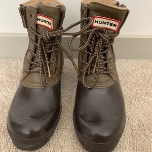 Hunter lace up rain boots